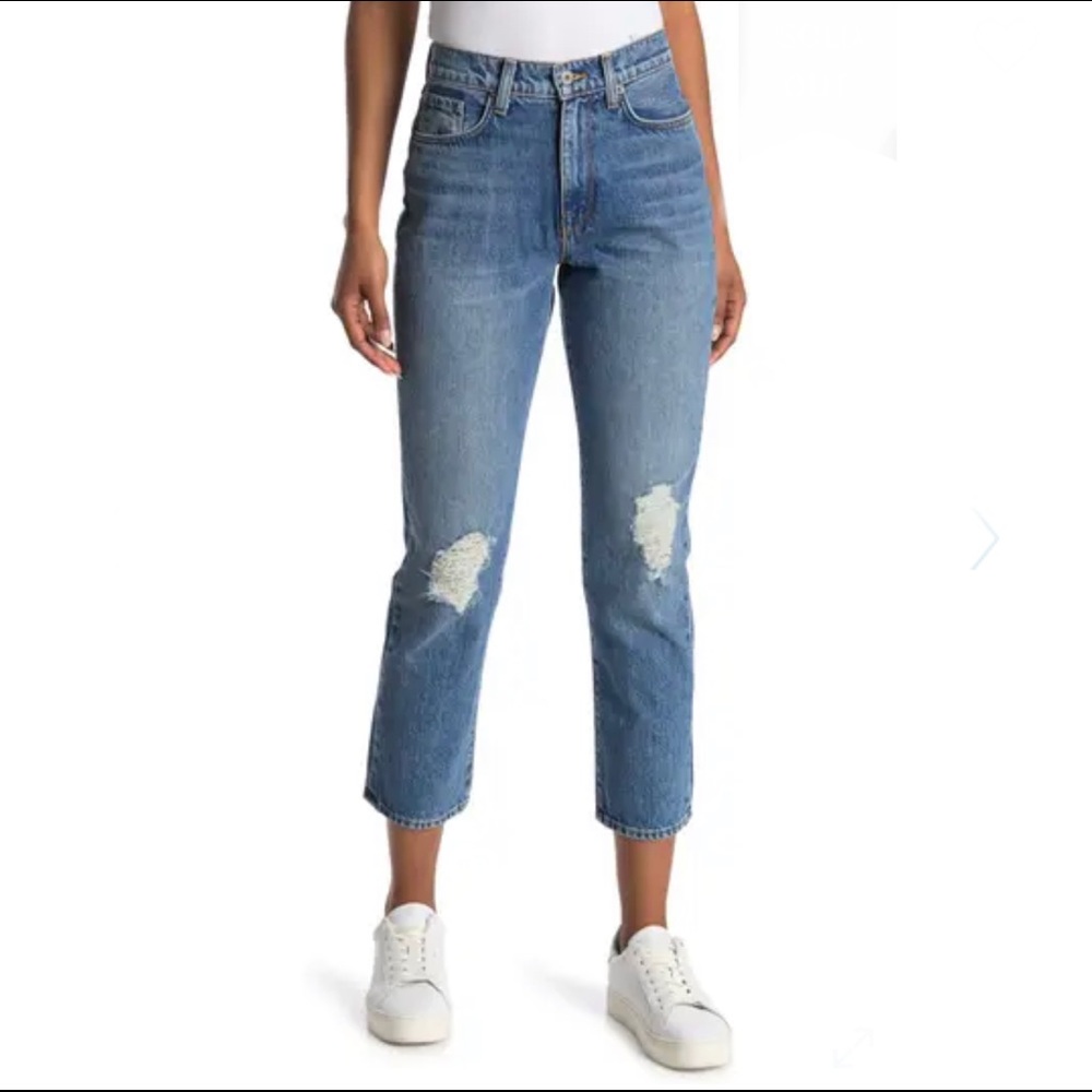 BALDWIN Therese Distressed Straight Leg Jeans!